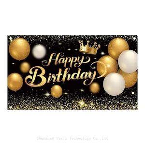 Vinyl Happy New Year Banners - 2025 Celebration Background for Event Decor thumbnail-2