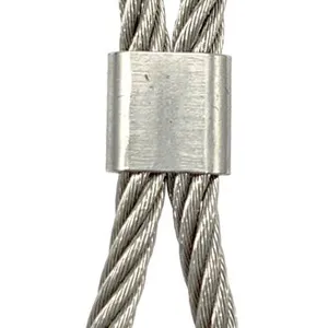 Wholesale Stainless Steel Rope Mesh Ferrule Type 7*7 7*19 Construction Fence Wire Woven Technique Cutting for Balustrades thumbnail-6