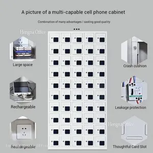 Industrial Mobile Phone Storage Locker With Fireproof Design - Commercial Charging Station for Manufacturing Plants thumbnail-2