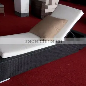 Natural Color Wicker Outdoor Furniture Nice Beach Chair Adjusable Sun Lounger Quality Choice thumbnail-2