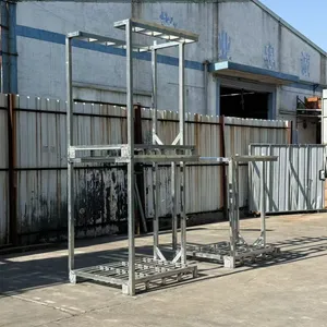 Corrosion-Resistant Galvanized Steel Stacking Rack for Automotive Parts Storage thumbnail-1