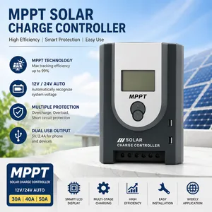 12/24V Auto Work Solar Controller for Inverter 40amp MPPT Solar Charge Controller thumbnail-1