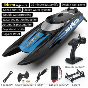 Helicute H862 2.4GHz Double Head High Speed Rc Racing Boat Ship 25KM/H Waterproof Self-righting Rc Fast Yacht Toys thumbnail-5