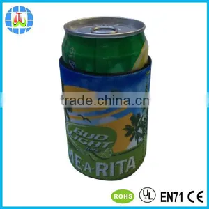 Green Neoprene Tube Can Cooler With Silk Screen Printing Logo thumbnail-3