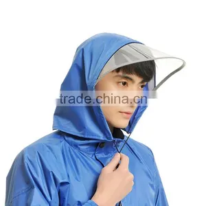 100% Waterproof Hood With a Brim Riding Reflective Raincoat thumbnail-4