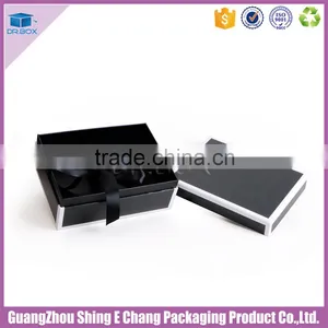Luxury Customized Handmade Artwork Black Cardboard Printed Rectangular Gift Packaging Box/clothes Packaging Box thumbnail-6