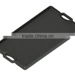Cast Iron Cookware Double Sided Burner Reversible Griddle Grill /cast Iron BBQ Griddle Plate thumbnail-4