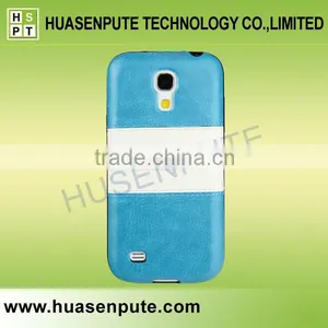 Factory Price Strip Style TPU Soft Back Case PU Leather Holster for Samsung S4 Mini thumbnail-3