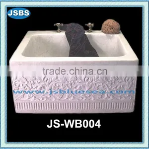 Carved Cheap White Marble Unique Bathroom Sinks thumbnail-1