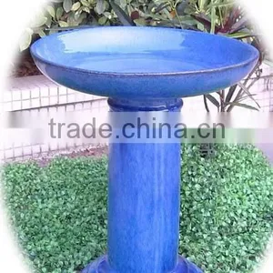 Ceramic Pottery Bird Bath for Garden Decoration thumbnail-1