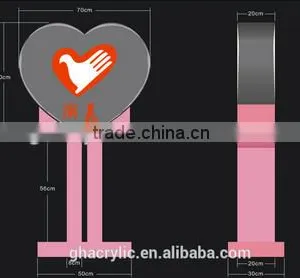 Heart Acrylic Box for Fund Donation,love Donation Activities thumbnail-1