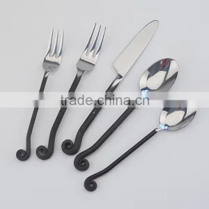24PCS Black Handle Cutlery Set 9003 thumbnail-1