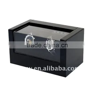 Black Wooden Double Watch Winder thumbnail-1