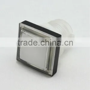 Square 33mm White Plastic Push Button Switch Electric Pushbutton Switch Momentary With LED Light thumbnail-1
