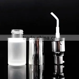 Fancy 15ml Lotion Glass Bottle With Silver Press Pump thumbnail-3