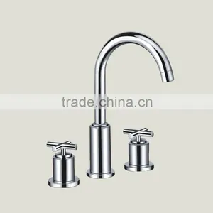 Satin Nickel Faucet(bath Tap,double Handle Mixer) thumbnail-1