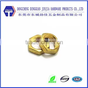 Small Fine Pitch Thread Hexagon Thin Brass Nuts thumbnail-1