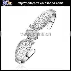 Korean Model Selling Two Round Balls Women 925 Sterling Silver Bracelet Bangle thumbnail-4