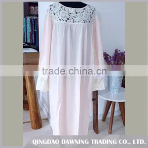 Fashionable Embroidered Cotton Nightgown For Women thumbnail-1