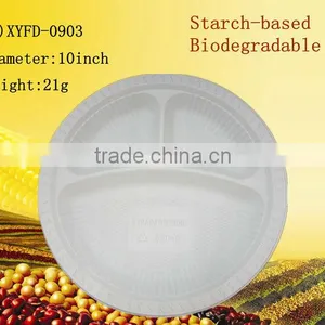 Plastic Disposable Plate Compostable Plates-9inch Plate With 3 Compartments Quality Choice thumbnail-1