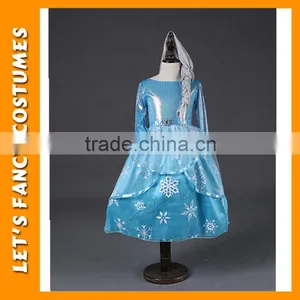 New Arrival Girls Dress Frozen Princess Elsa Costume Girls Clothing Baby Clothing Cosplay Dress PGCC-0721 thumbnail-5