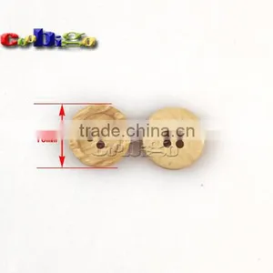 15mm(24L)Dia Deep Grain Imitation Wood Resin Round Buttons for Sewing Craft DIY Bag Appreal Accessories #FLN003-15B thumbnail-1
