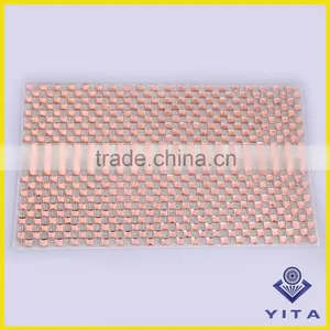 Wholesale 24x40cm Square Hotfix Adhesive Rhinestone Mesh Sheet For Shoes thumbnail-1