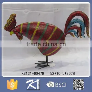 Hot Sale Metal Cock Ornaments for Garden Decoration thumbnail-1