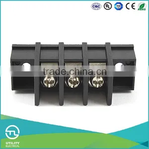 UTL Hot 8.255mm Pitch Black Single Row Brass PCB Screw Terminal Block 20A 300V thumbnail-2