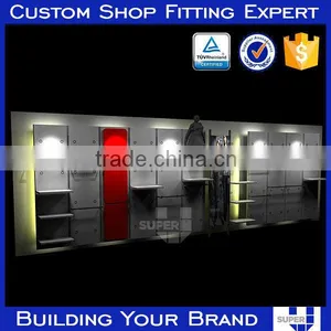 Tailor Made Spray Paint MDF Wood Shelf for Shop With LED Lighting thumbnail-4