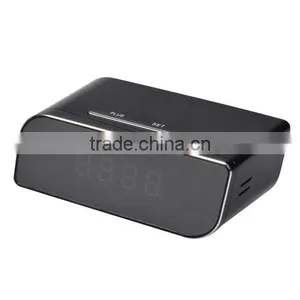 Night Vision 720P HD WIFI CLOCK Wifi Clock Mobile Phone Alarm Clock P2P Wifi Pinhole Hidden Alarm Clock Camera thumbnail-4