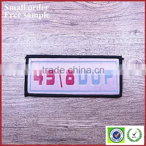 Delicate Custom Embroider Line Adhesive Back Printing Penang Satin Labels thumbnail-1