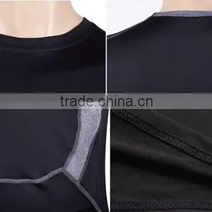 Men's Short Sleeve Sport Quick Dry Stretch Casual Moisture Wicking CompressedT-Shirts thumbnail-2