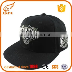 Fashion Funny Flat Bill Simple Embroidery Blank Brushed Snapback Caps thumbnail-1