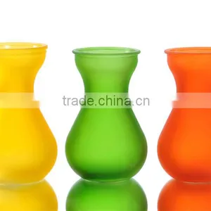 Calabash Shape Frosted Color Glass Vase thumbnail-1
