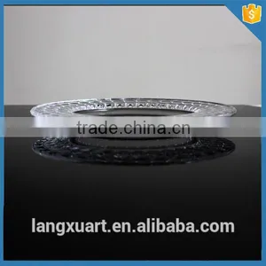 LXHY-T039 Hand Pressed Crystal Glass Cheap Oneycomb Wholesale Bulk Dinner Plate thumbnail-4