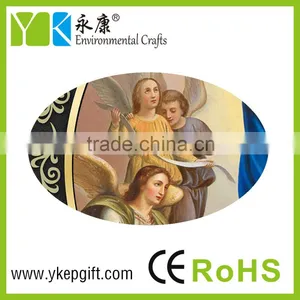 Home Decor Catholic Religious Round Plate Blessed Virgin Mary and Angels thumbnail-6