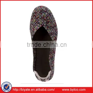 Women's Bernie Mev, Black Woven Wedge Shoes, Elastic Fabric Shoes thumbnail-4