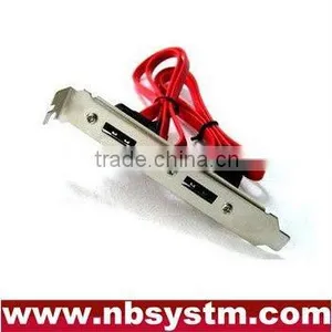 ESATA Dual Port Bracket, SATA to ESATA Bracket Two Port thumbnail-1