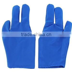 High Quality Durable Nylon 3 Fingers Glove for Billiard Pool Snooker Cue Shooter Black thumbnail-2