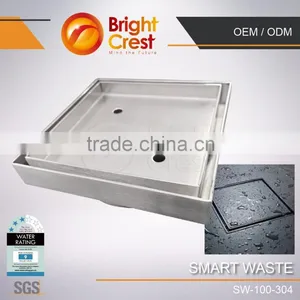 Hotel Used Stainless Steel Bathroom Smart Floor Waste thumbnail-4