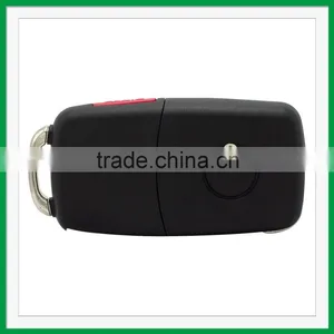 Top Best Quality New Uncut Folding Remote Key Shell Case Fob 3+1 Button for VW Volkswagen Touareg thumbnail-2