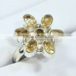 Silver Ring, Citrine Ring, 925 Silver Ring thumbnail-1