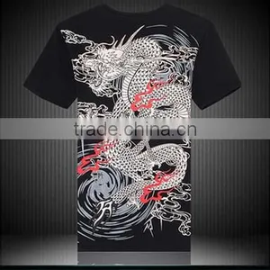 240 Grams Made in China Silk/cotton Oneck Peruvian Pima Cotton Tshirts thumbnail-2