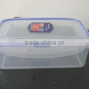 2500ml Clear Plastic Lock Box, Clear Plastic Lunch Bento Boxes thumbnail-1