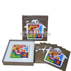 Intelligent Wooden Jigsaw Puzzle Animal Family thumbnail-1