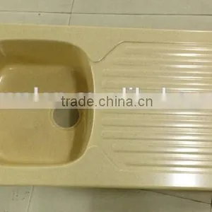 Easy Cleaning Large Acylic Solid Surface Sink for Hotel&restaurant,,artificial Stone Double Kitchen Sink ,resin Stone Sink thumbnail-4