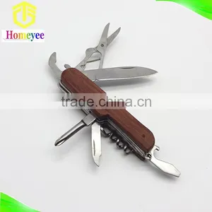 Multifunction Mini Pocket Knife With Wood Handle /small Size Wood Handle Knife thumbnail-1