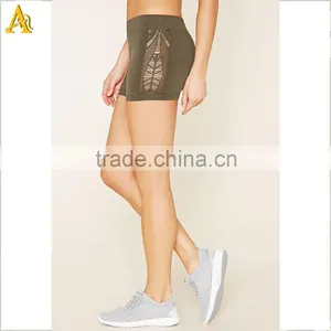 Womens Athletic Apparel Active Cutout Seamless Shorts thumbnail-4