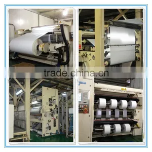 Paper and Pet Laminated Thermal Label Material Rolls for Baggage Tag and Logistic Labels thumbnail-1